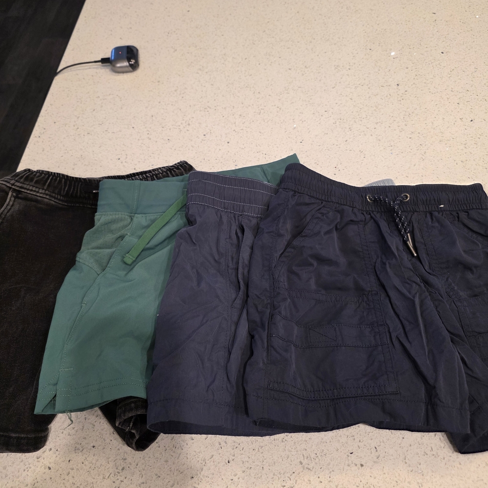 Abercrombie Kids Black, Green, and Navy Shorts Set